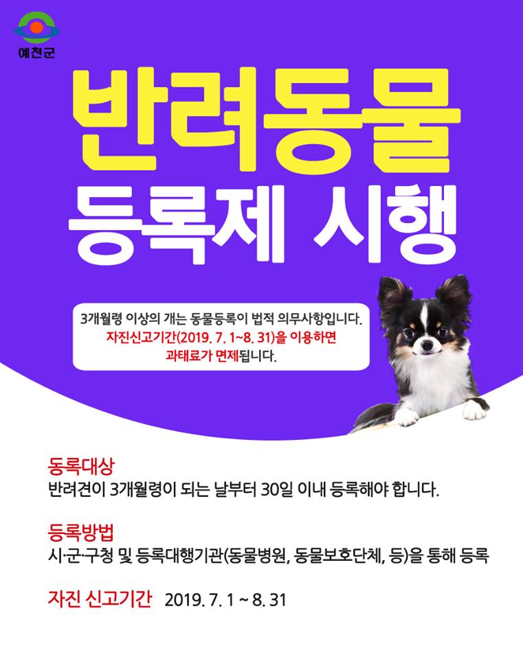 1.반려동물 등록제 시행